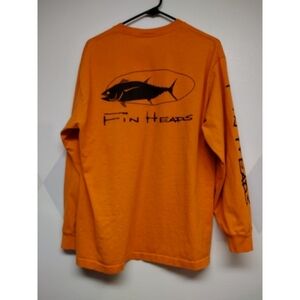 Fin Heads long sleeve orange shirt